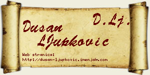 Dušan LJupković vizit kartica